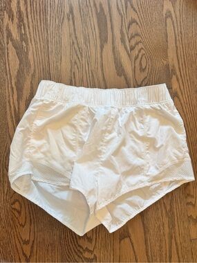 aerie White Mesh-Trim Sleep Shorts